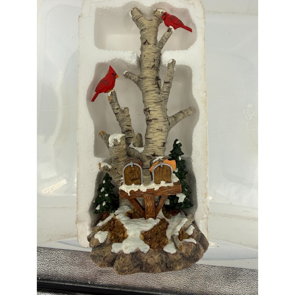 Department 56 Village Birch Tree Cluster With Two Mailboxes #52631 Snow Village